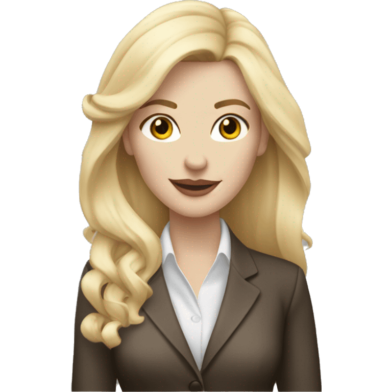 Blonde girl pale skin Bluetooth and coffee working girl emoji