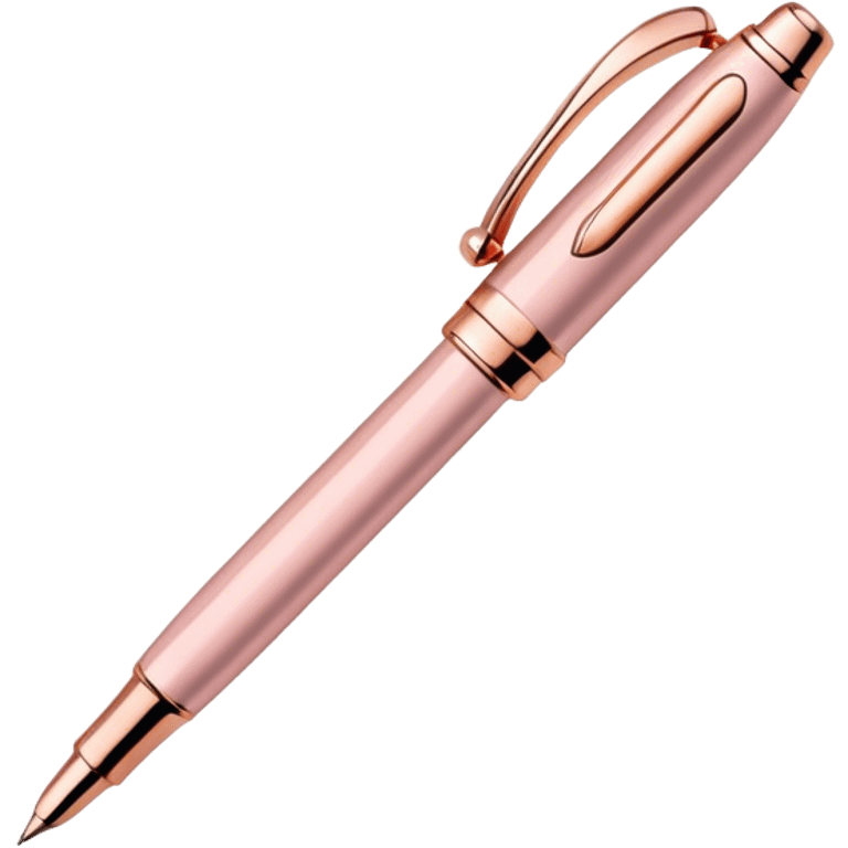 Rose gold pen emoji