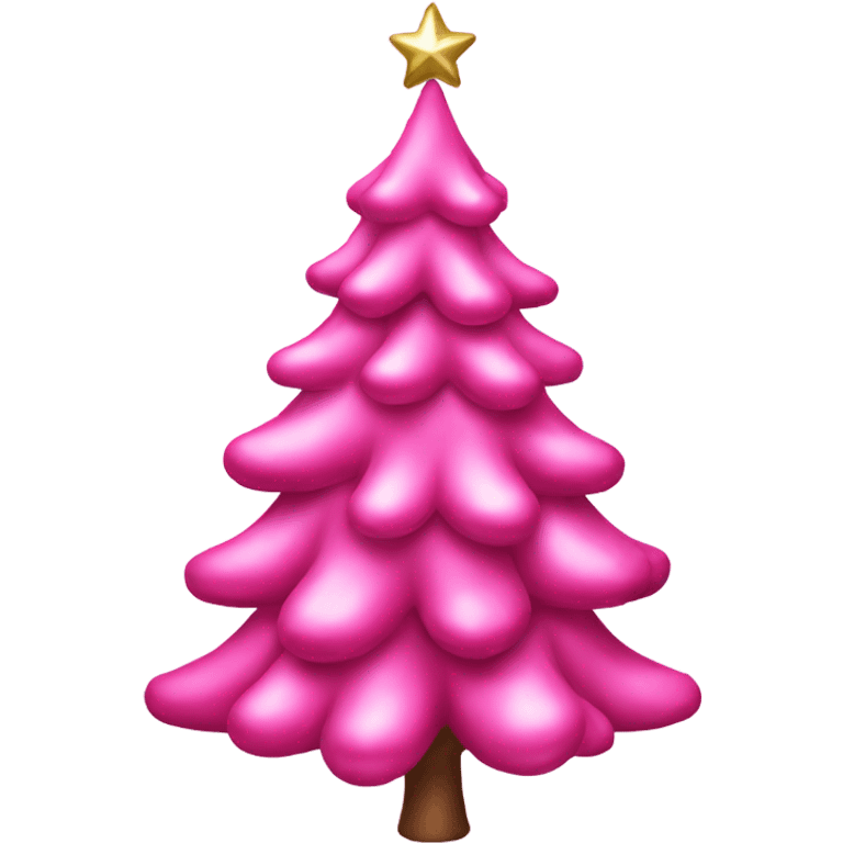 coquette pink christmas tree emoji