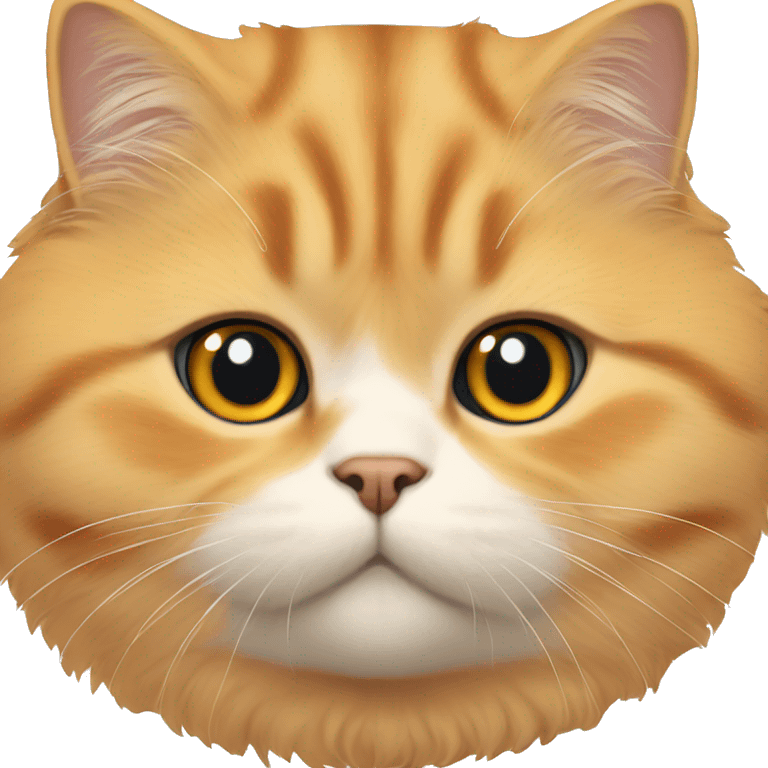 orange british shorthair cat with fluffy coat emoji