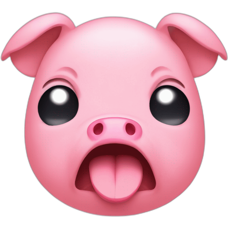 fad pig crying while coding emoji