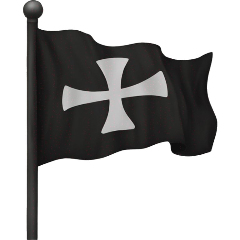 black flag with political celtic cross emoji