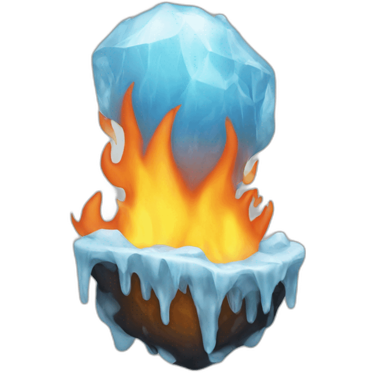 Ice on fire emoji