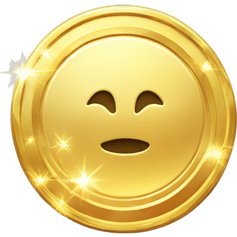 Shiny Golden Coin Sparkling emoji