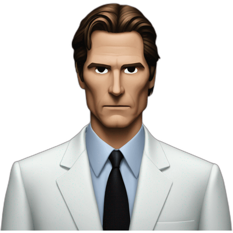 Patrick Bateman of American Psycho do sigma face emoji