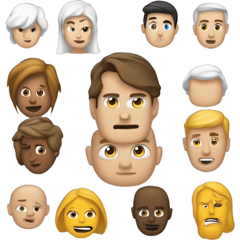 Emojis m’ettant un bras lver vers le menton et l’autre au niveau du front emoji