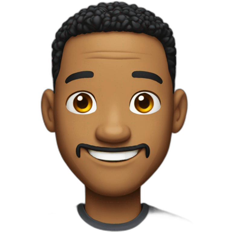 Will smith with a big smile emoji