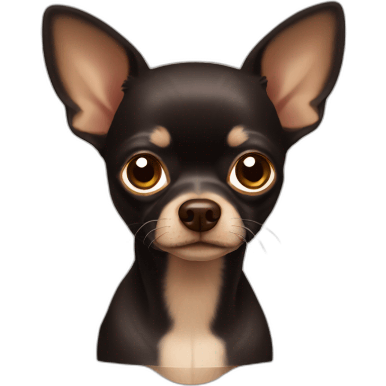 Dark Brown chihuahua emoji