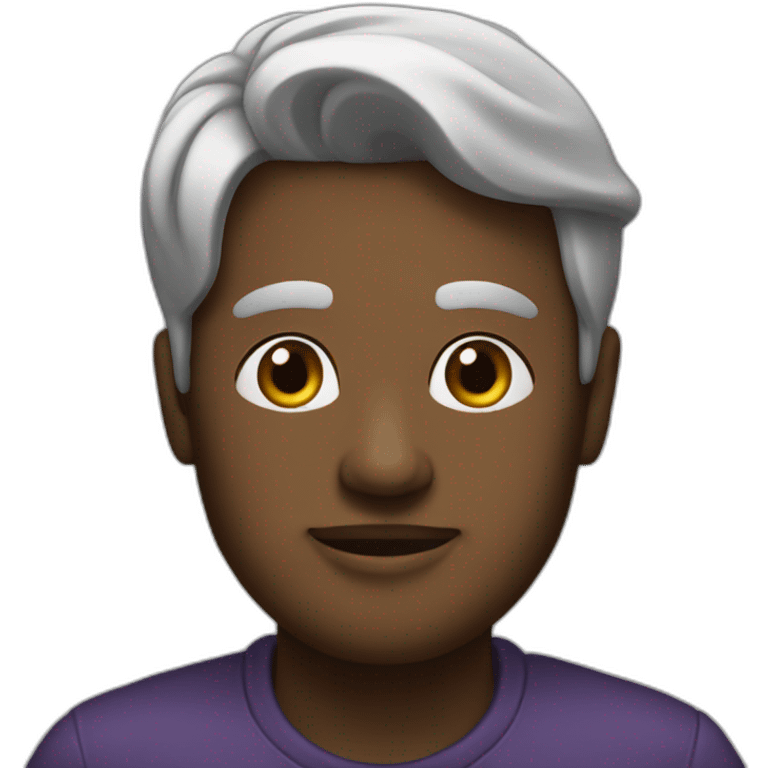 Trisomique noir emoji