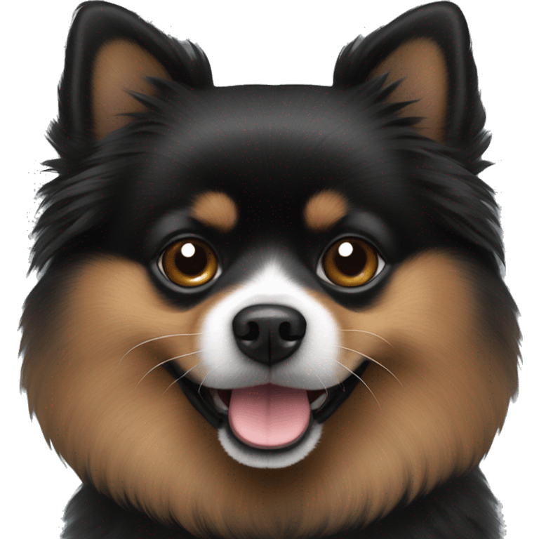 Black Pomeranian emoji