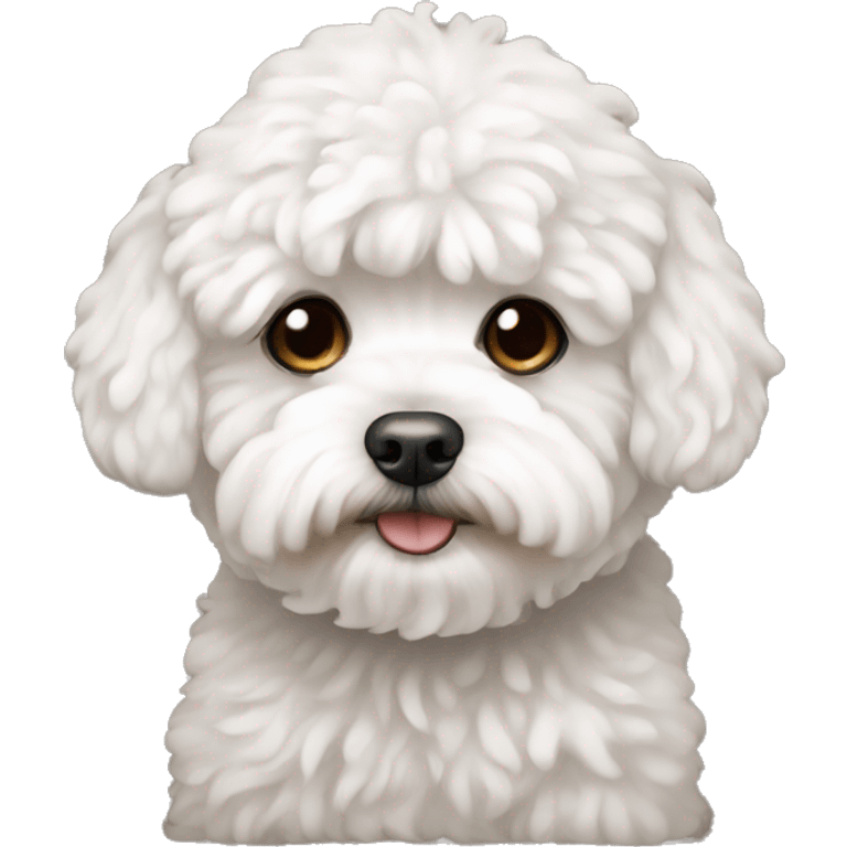 White maltipoo is sad emoji