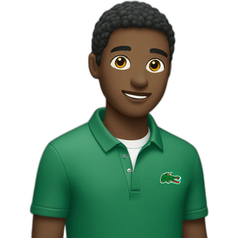 Black guy using lacoste emoji