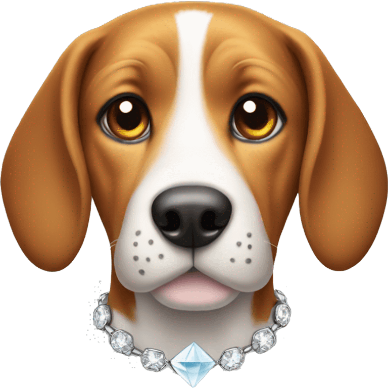 Beagle with diamond colar  emoji