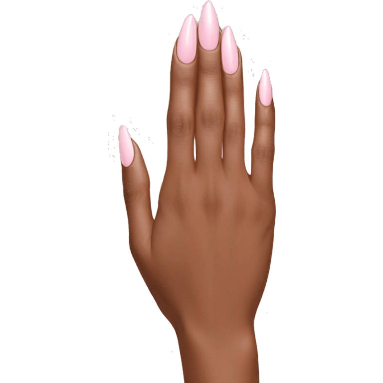 light pink almond shaped manicure emoji