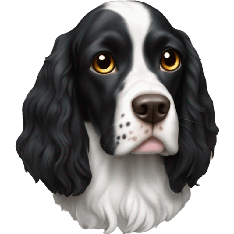 Black English springer spaniel emoji