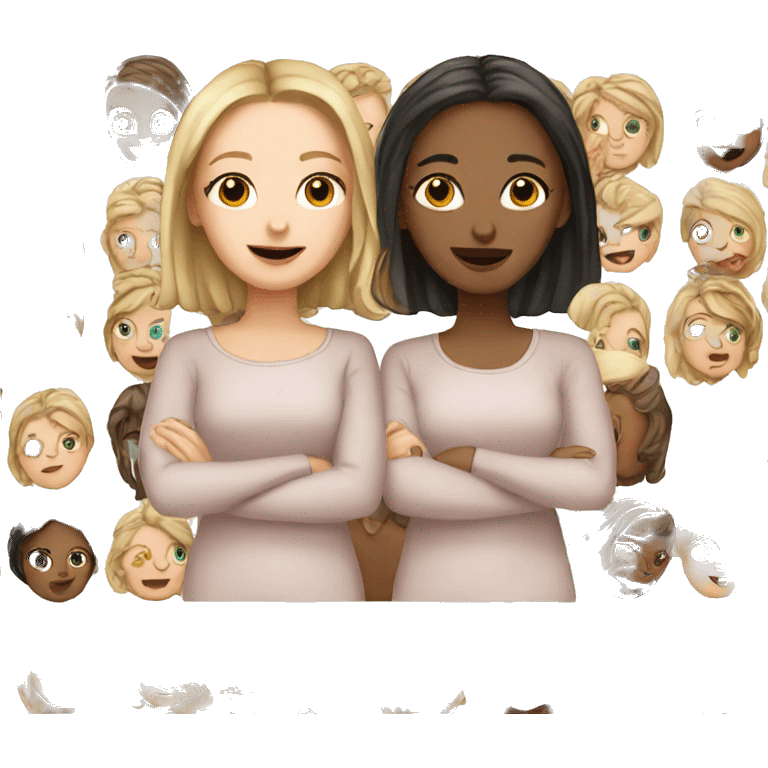 Twin white girls emoji