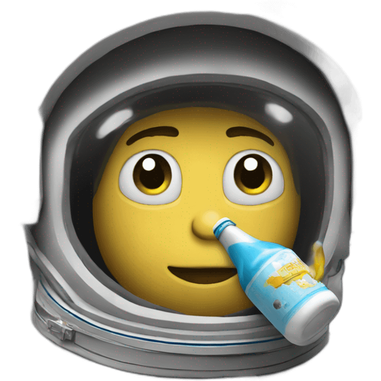 Armstrong drinking béer on the moon emoji