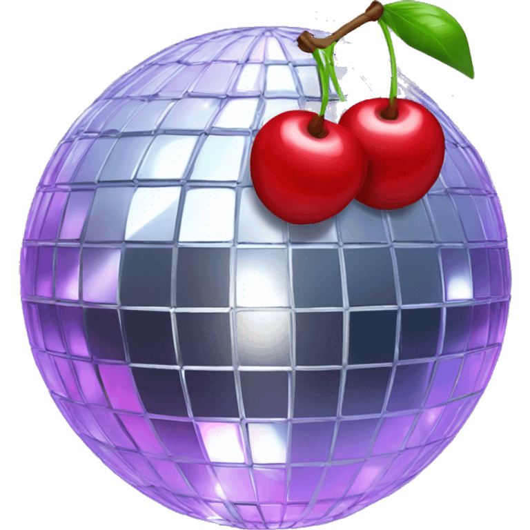 Disco ball with cherries emoji