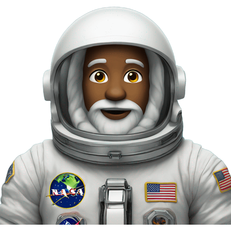 Santa Claus is an astronaut emoji