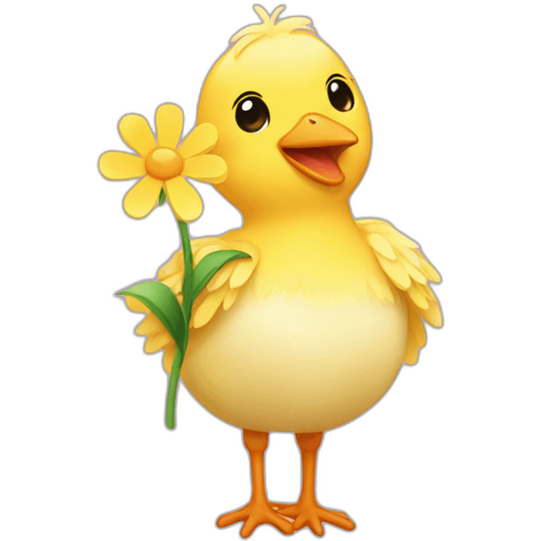 chick with flower emoji