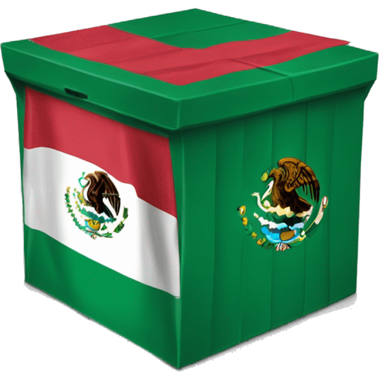 caja de regalo con la bandera de México emoji