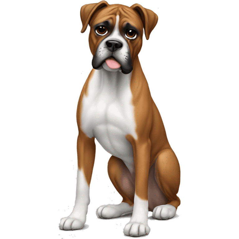 boxer dog white emoji