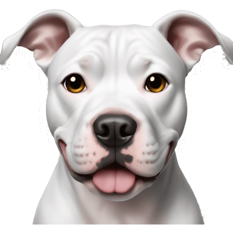 Black and white Pitbull emoji