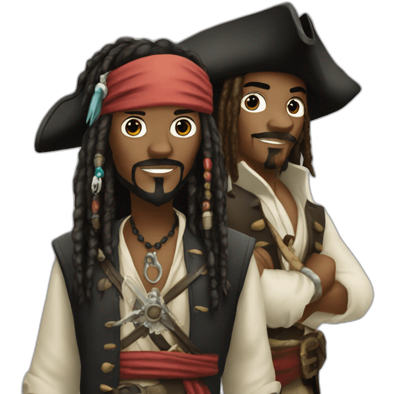 black pearl and jack sparrow emoji