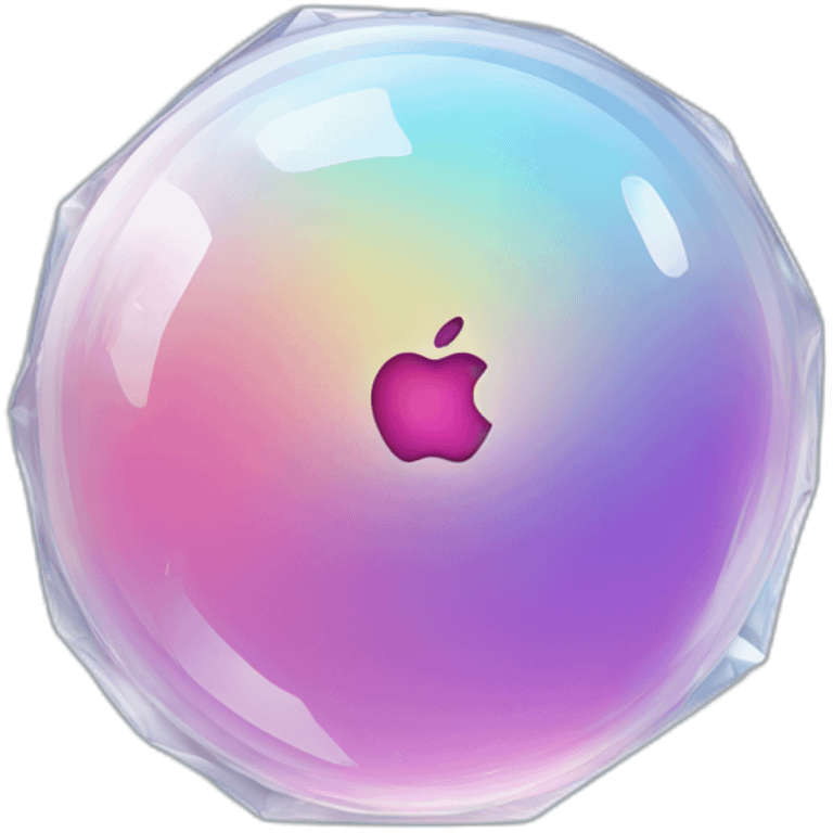 macbook in a crystal bubble emoji