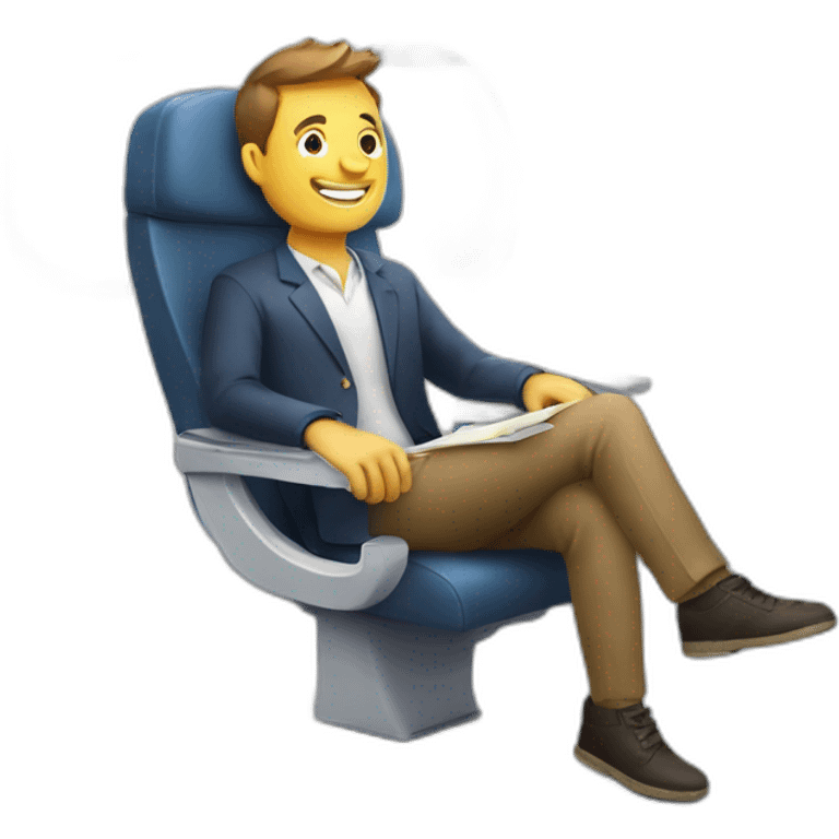 Homme sur avion emoji