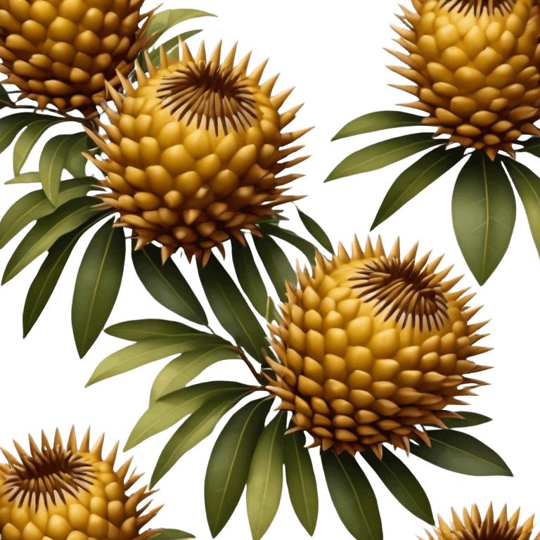 Cinematic Realistic Banksia Emoji, Bold and striking, with spiky, cylindrical flower heads covered in rich golden hues. The leaves are thick and leathery, adding a sense of strength to this unique and iconic tree. Soft glowing outline, capturing the essence of Australian ruggedness and floral beauty in a distinctive banksia tree! emoji