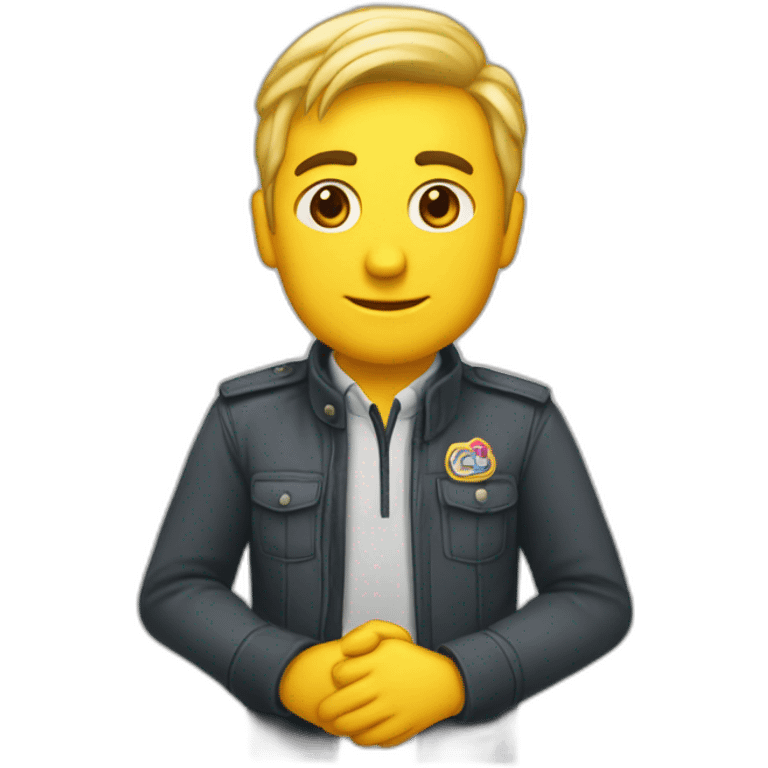 Бухгалтер сидит за компьютером emoji