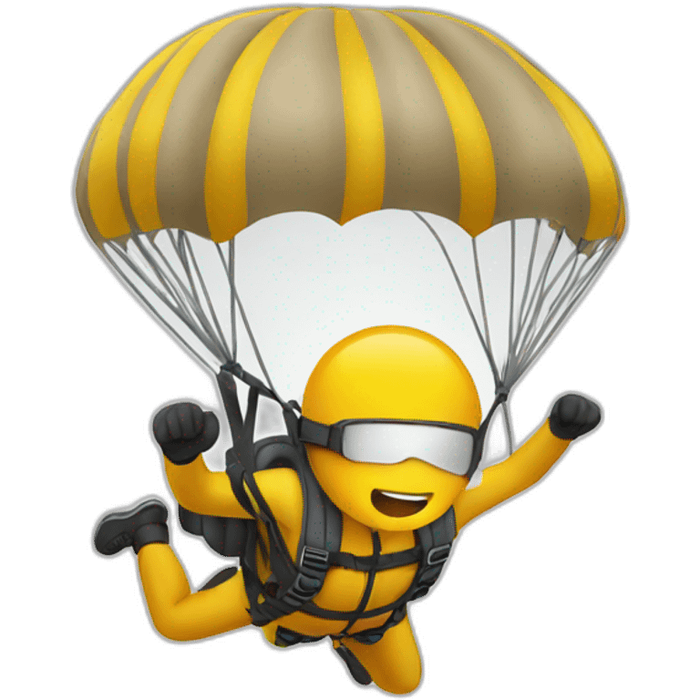 emoji of a guy parachuting emoji