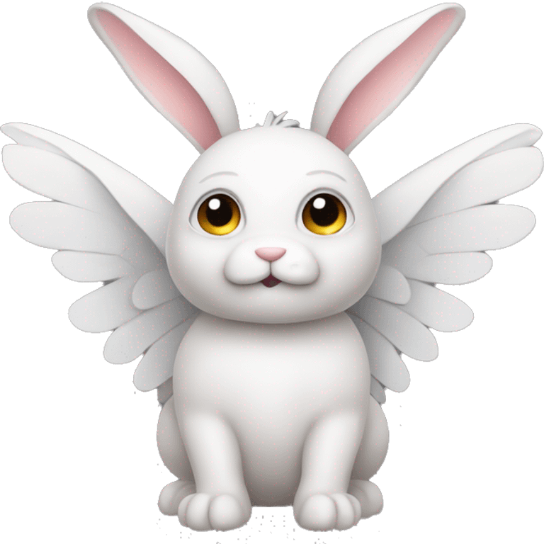 Bunny with wings and horns emoji