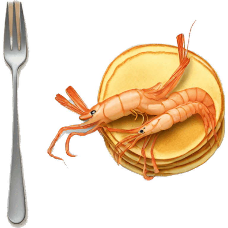 Pancakes with shrimp  emoji