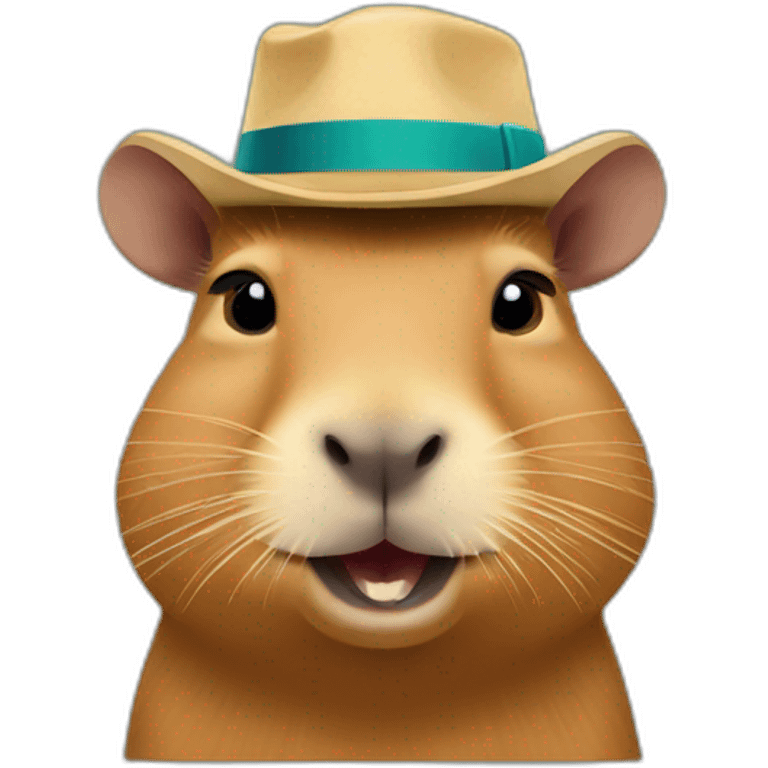 Capybara with hat  emoji