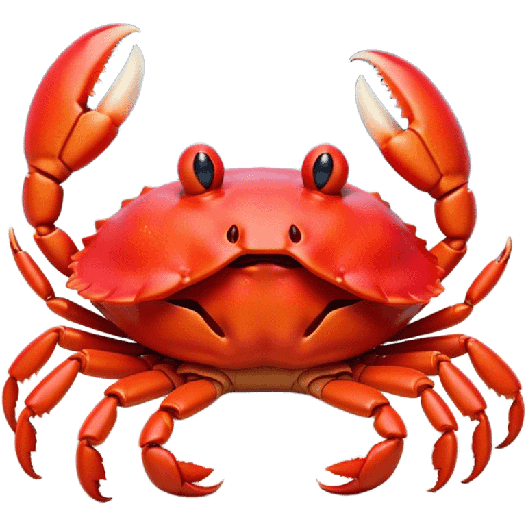 Cinematic Cute Yawning Red Crab Portrait Emoji, Head tilted slightly with a dramatic, wide-open yawn, showcasing a vivid, scarlet exoskeleton with softly drooping antennae and eyes half-closed in drowsy contentment, Simplified yet irresistibly adorable features, highly detailed, glowing with a soft, cozy oceanic glow, high shine, relaxed yet expressive, stylized with a dash of whimsical seaside charm, soft glowing outline, capturing the essence of a drowsy yet affectionate red crab that appears ready to scuttle out for a nap! emoji