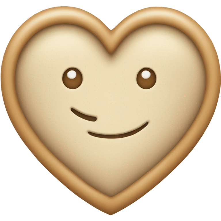 Beige heart  emoji