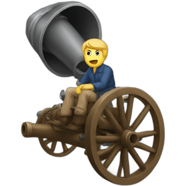 Man sit in a cannon emoji