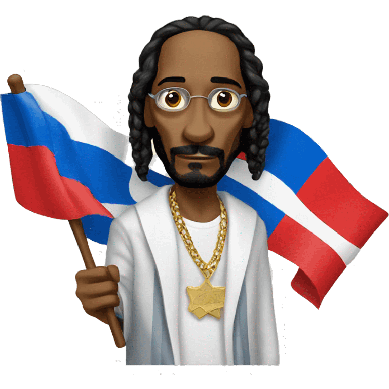 Snoop dogg holding russian flag emoji