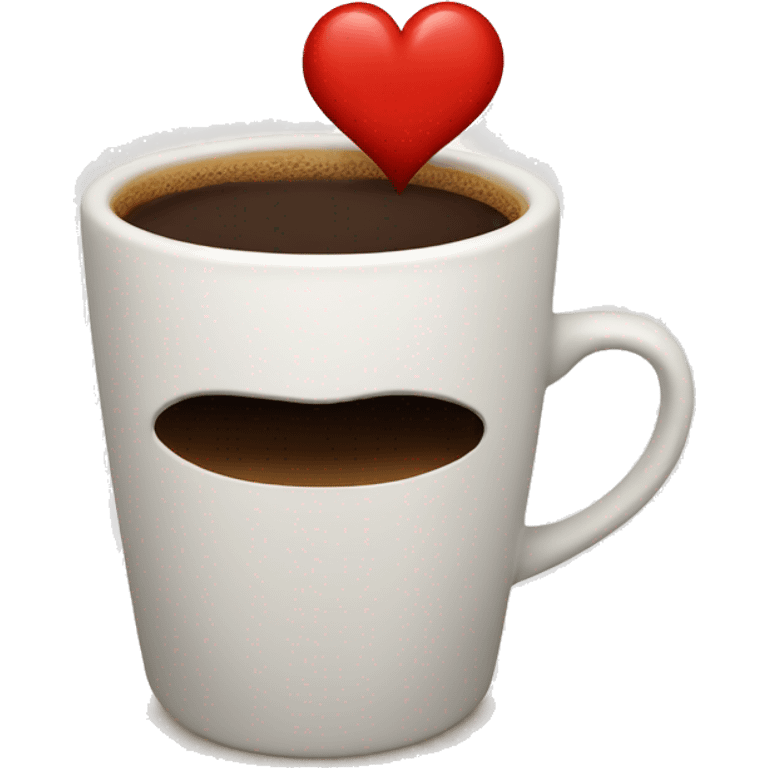 coffee with heart emoji