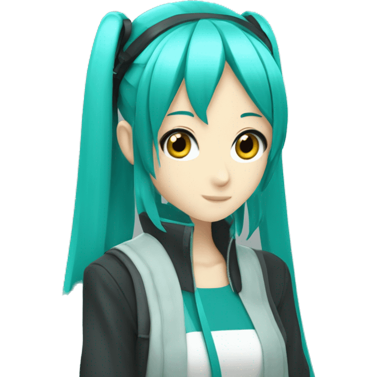 Virtual avatar like Hatsune Miku emoji