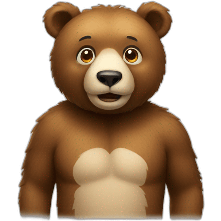 smart bear emoji