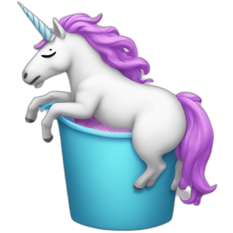 Unicorn vomiting emoji