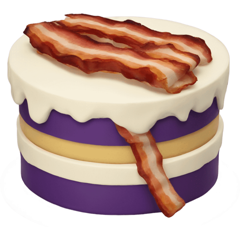 Bacon and eggplant cake emoji