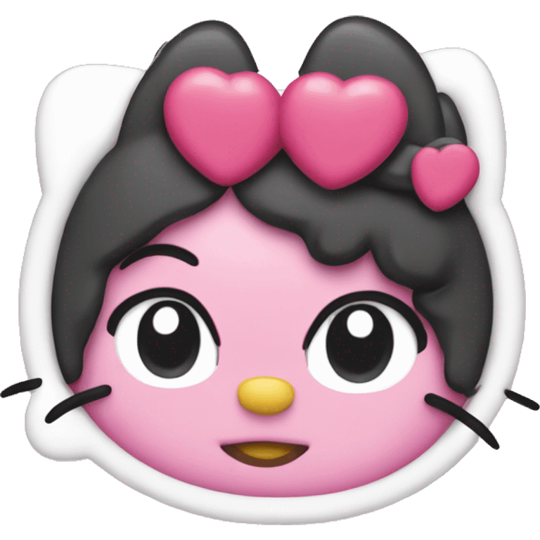 Hello kitty heart eyes emoji