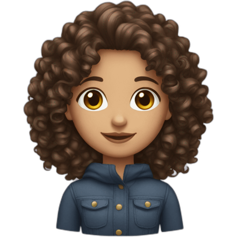 curly brunet girl emoji