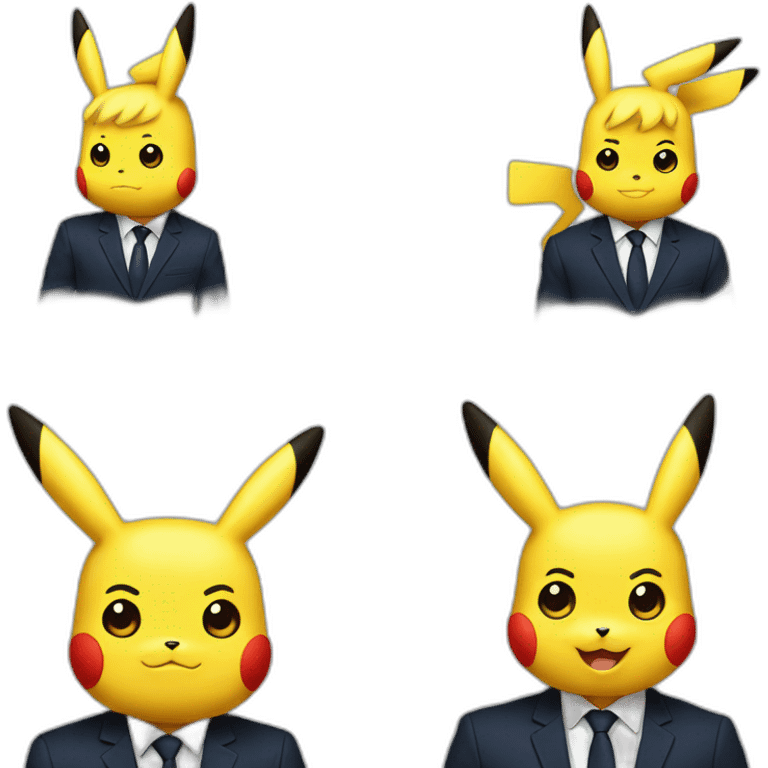 Pikachu sur Emmanuel Macron emoji