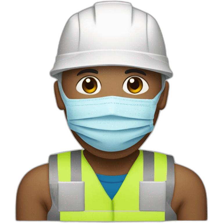 A worker with a bandaged head and arm emoji