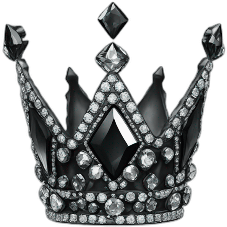 Black diamond crown emoji